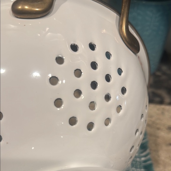 Floral White Colander with Accents - Picture 4 of 5